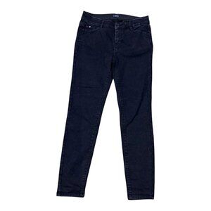 Curve Appeal Dark Wash Black Skinny Denim Jeans Stretch Fitted 4 27 Womens